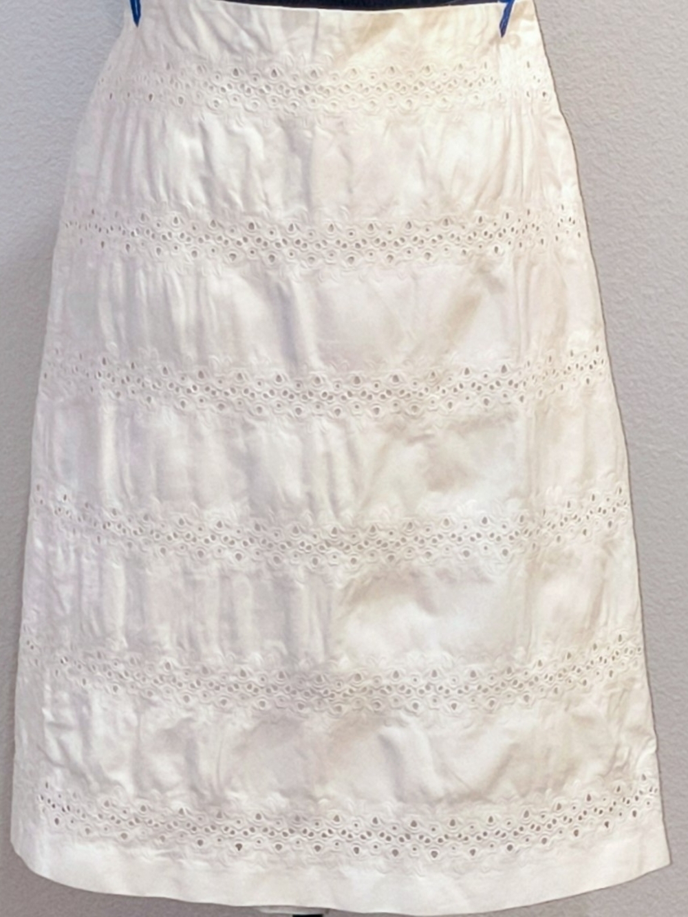 Talbots White Eyelet A-Line Skirt